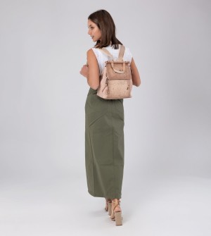 Anekke Studio Nude With Flap Women's Backpacks | 9364807-RE