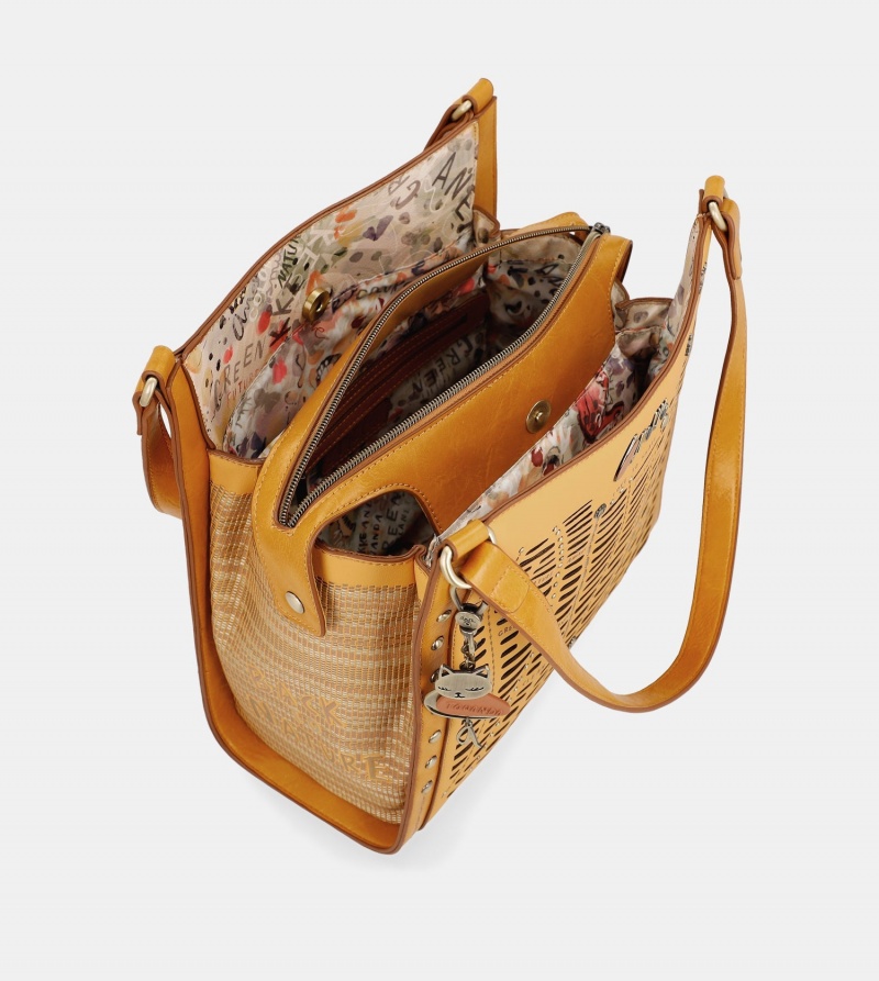 Anekke Nature Pachamama Ochre Women's Crossbody Bags | 5794612-NX